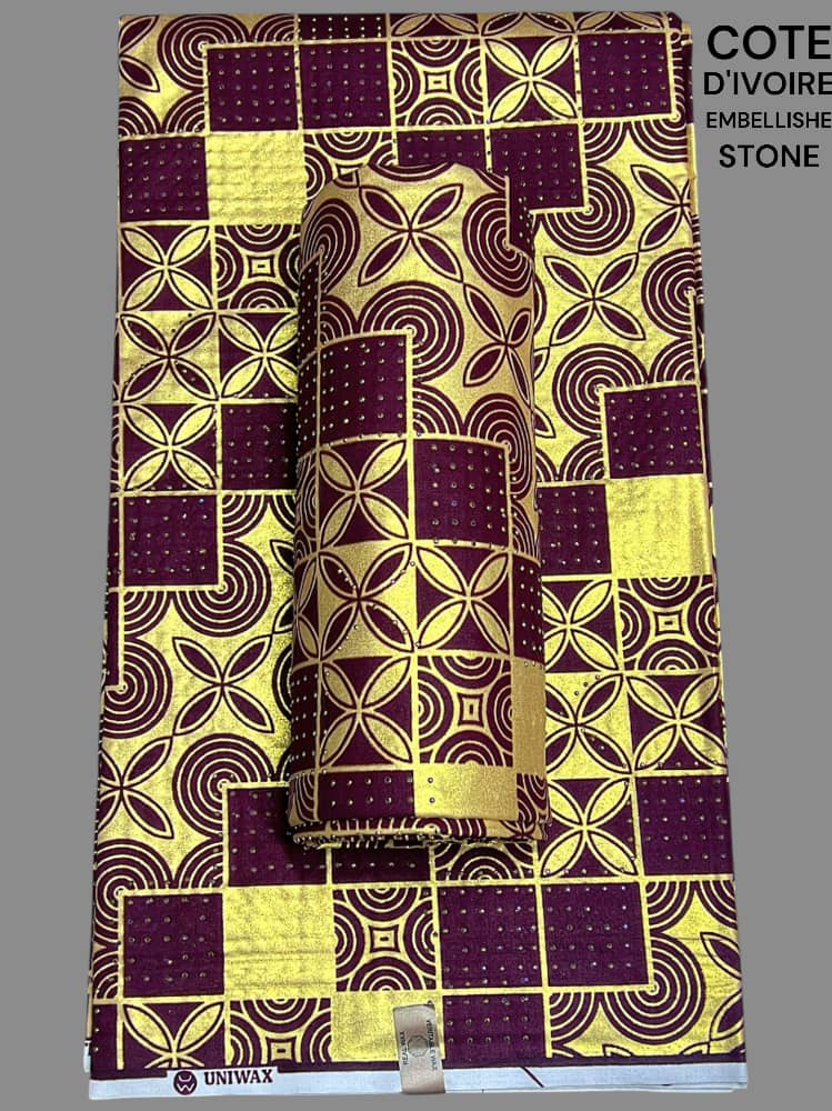Côte d'Ivoire Embellished Stone Fabric