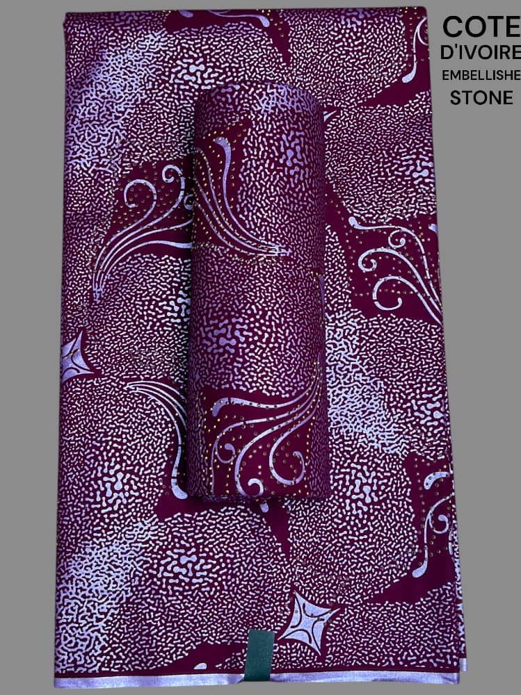 Côte d'Ivoire Embellished Stone Fabric